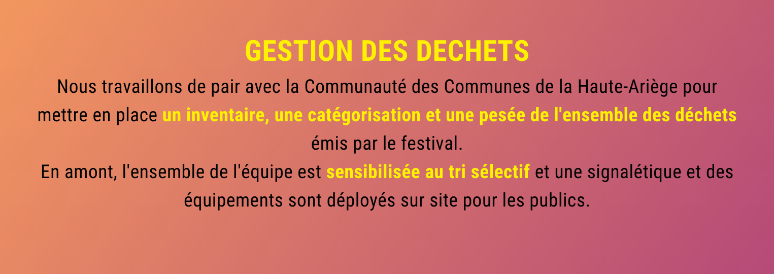 gestion des dechets