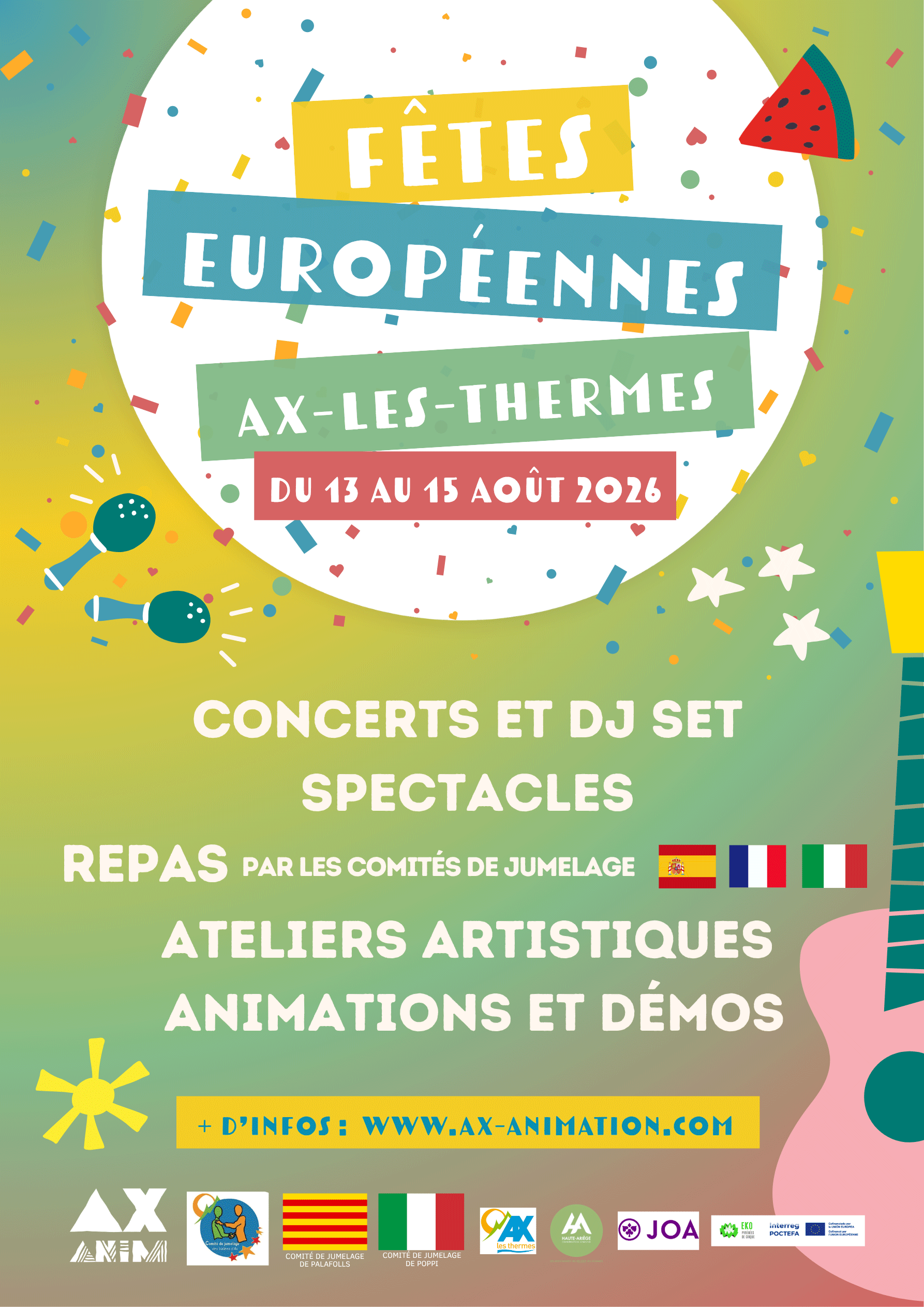 fêtes euros 2026 affiche a3 