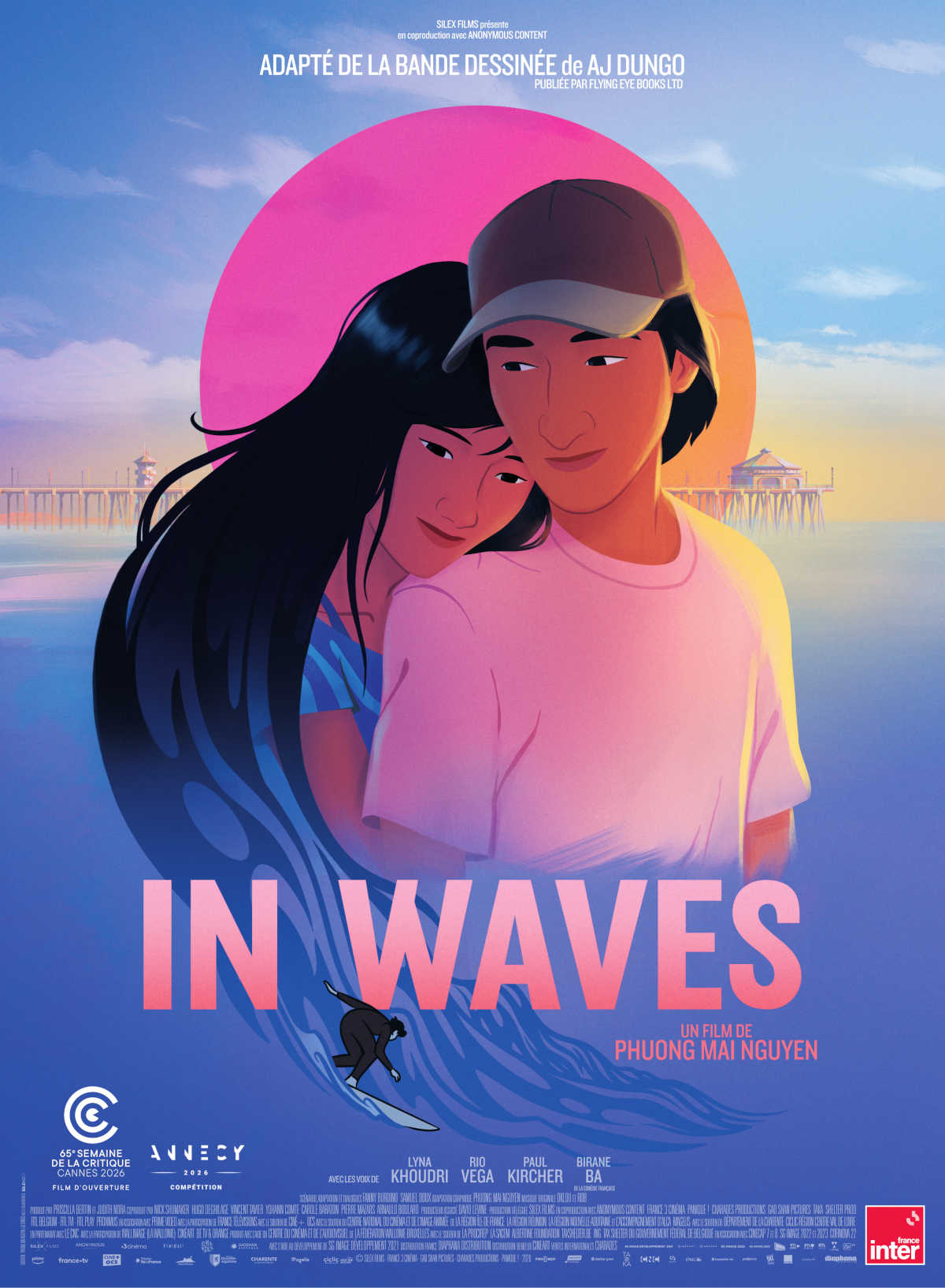 in waves